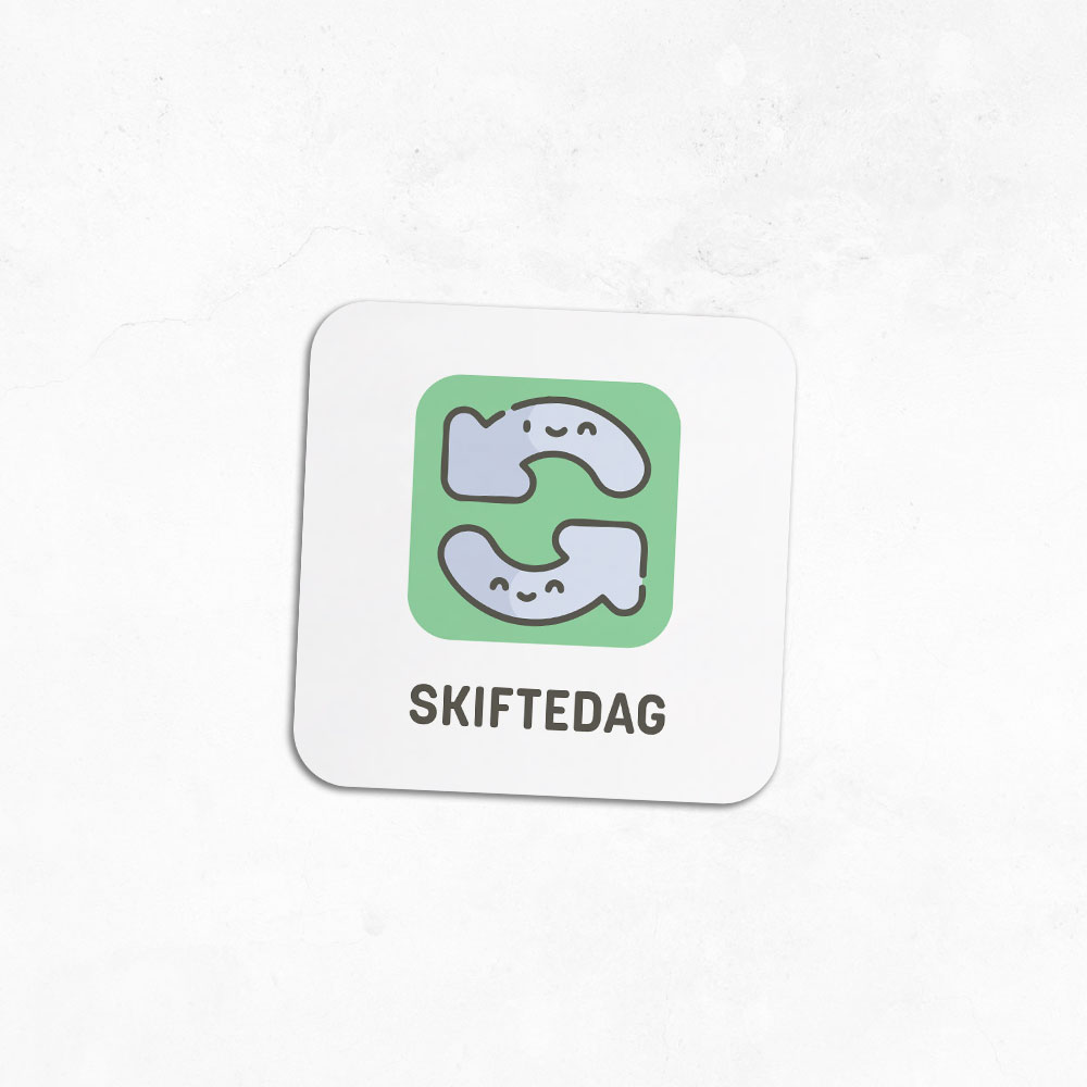 Magnet Skiftedag (grøn)
